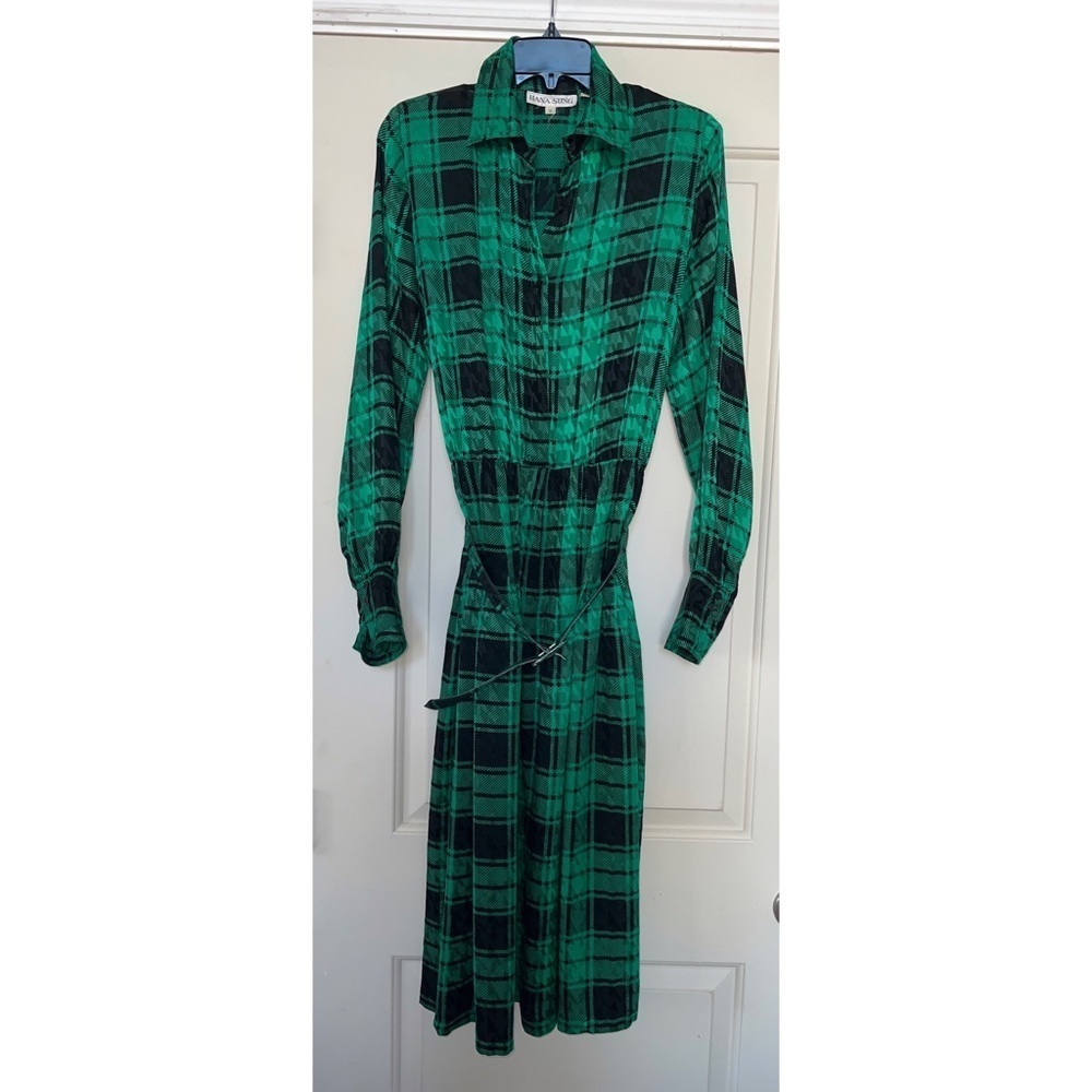 Vintage Hana Sung Silk Dress - Size 12